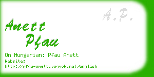 anett pfau business card
